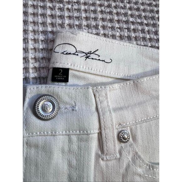 DG2 Diane Gilman Stretch NWOT White w/ Black & Silver Sequined Zebra Stripe - Picture 6 of 6